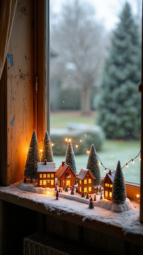 miniature festive village displays