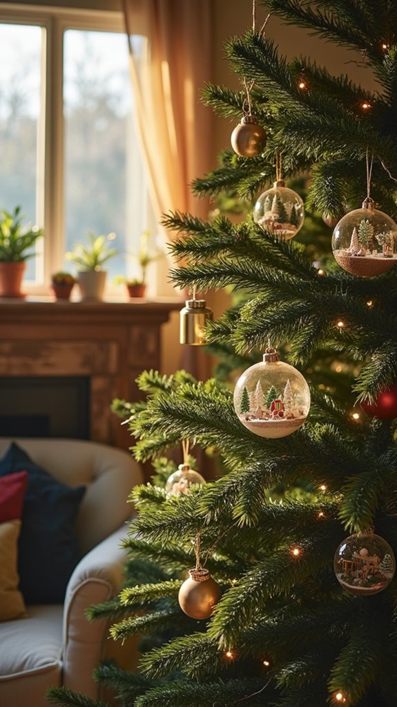 miniature winter nature ornaments