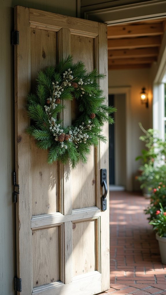minimalist holiday decor wreath