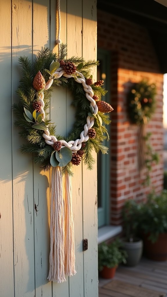 minimalist macrame wreath elegance