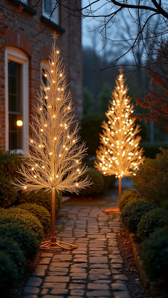 minimalist wireframe tree decor