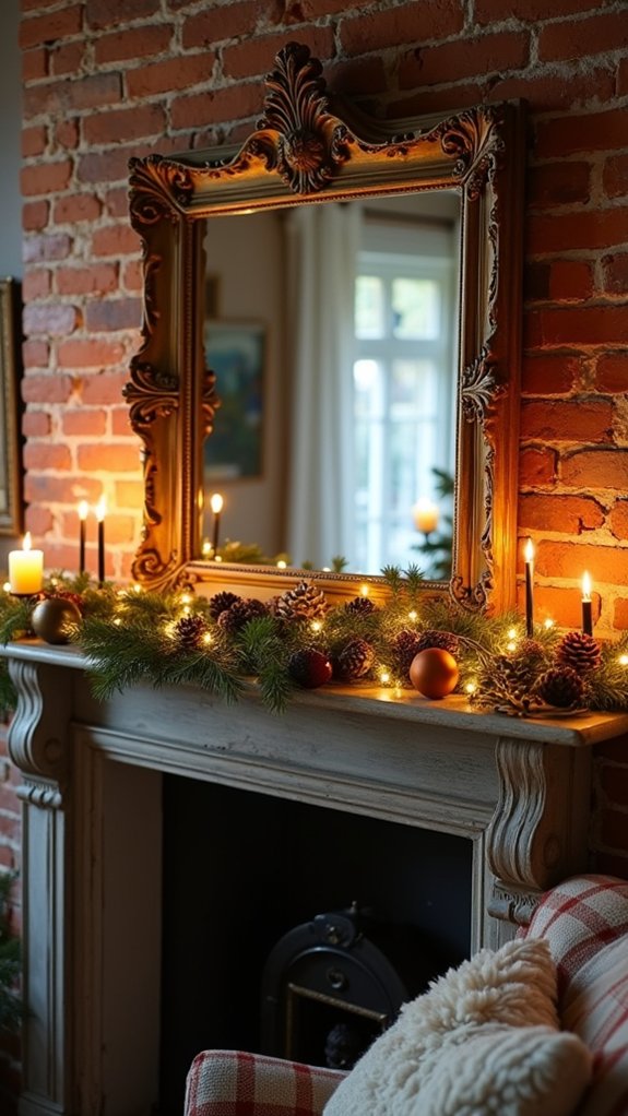 mirror backdrop festive decorations