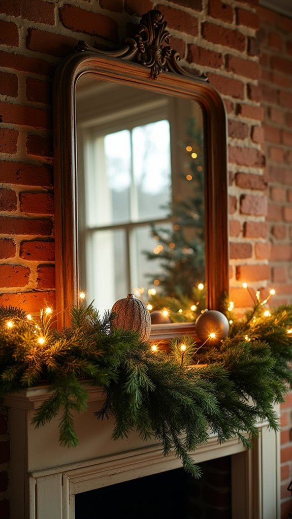 mirror enhances festive display