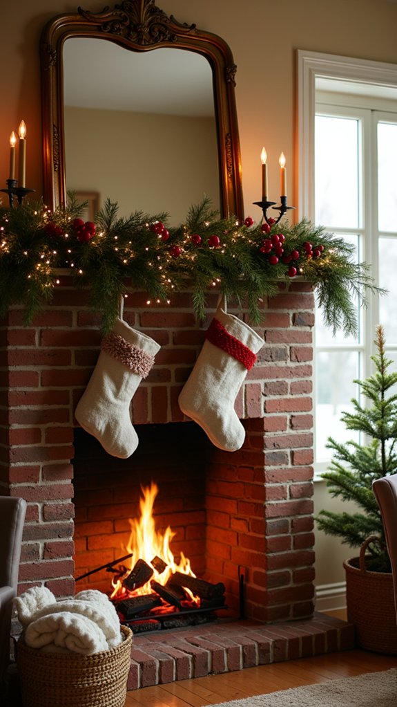 mirrors reflect holiday warmth