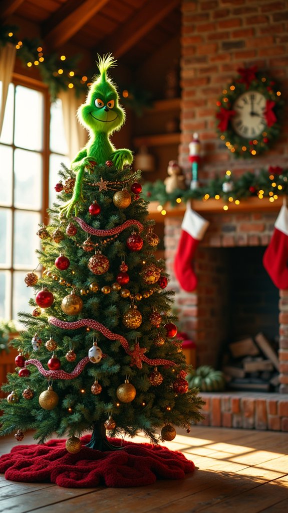 mischievous grinch tree topper