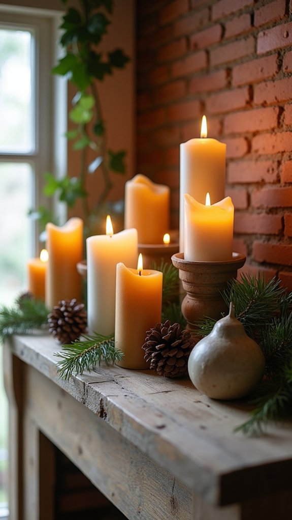 mixing candle heights elegantly