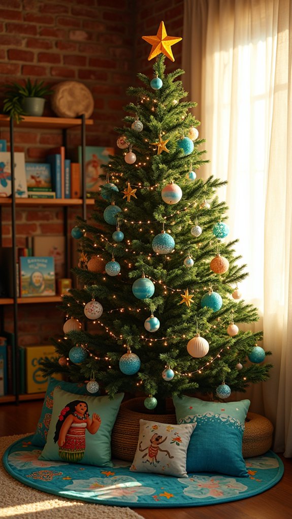 moana themed ocean tree decorations