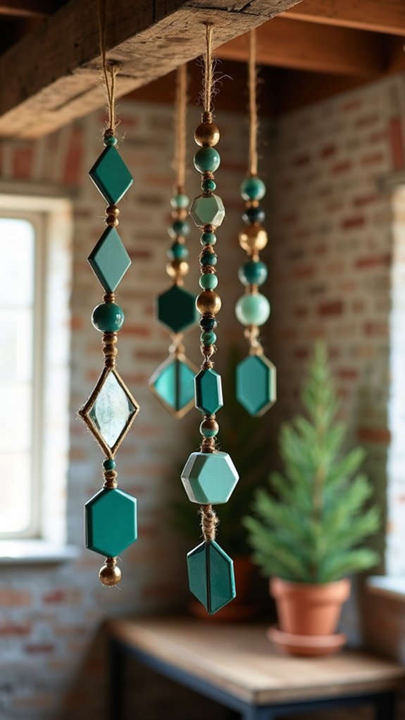 modern geometric bead ornaments