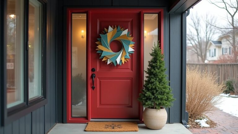 modern geometric christmas wreaths