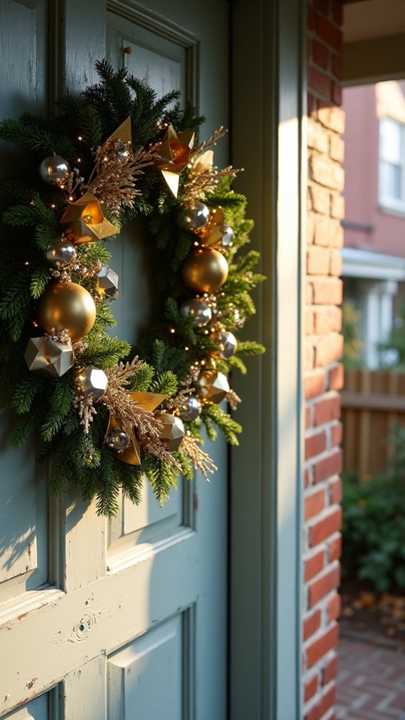 modern metallic geometric accents