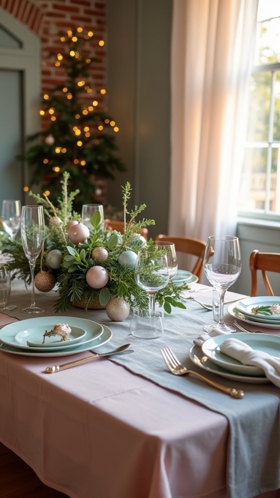 modern pastel christmas decor