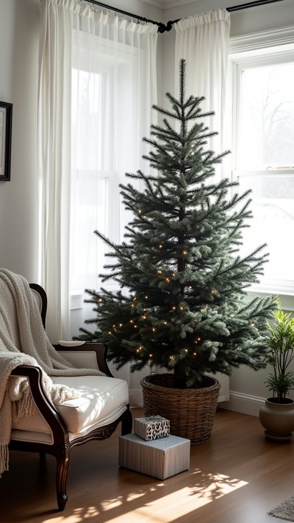 monochrome chic holiday elegance