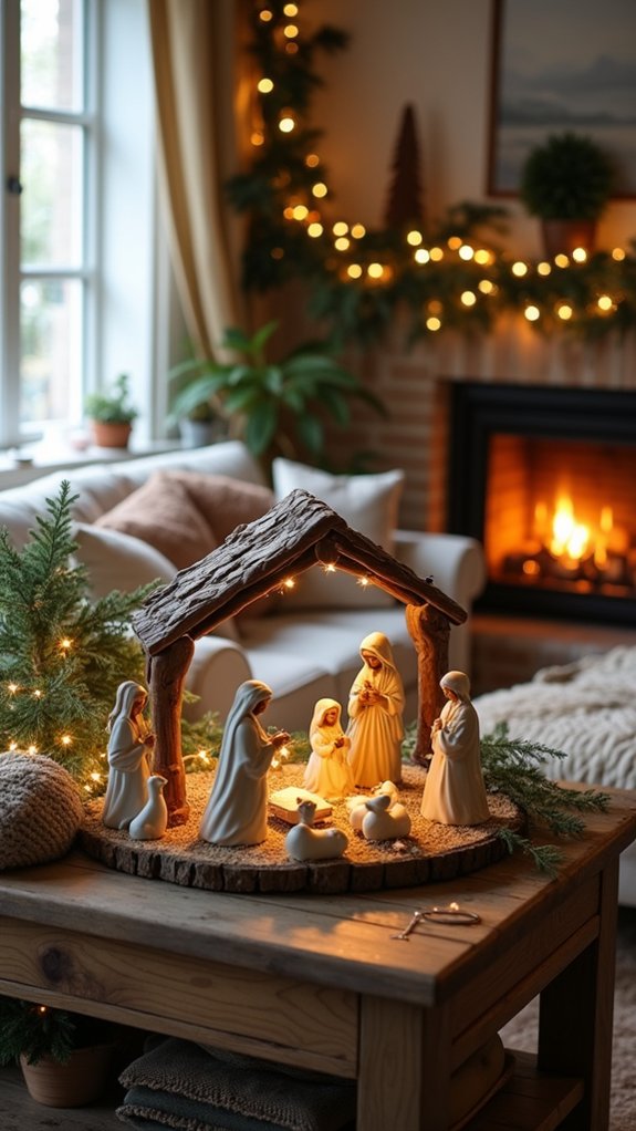 nativity scene holiday centerpiece