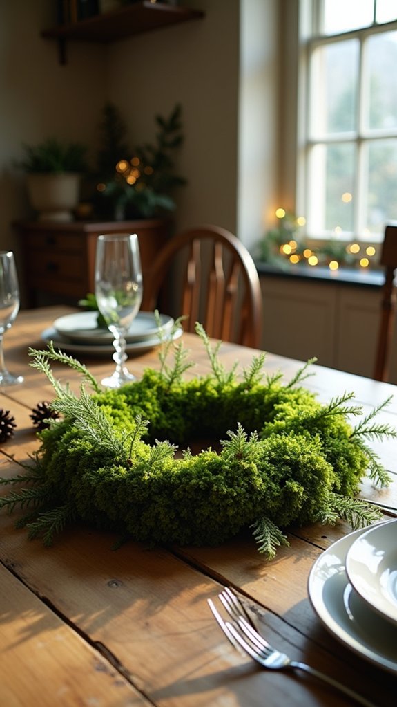 natural holiday table decor