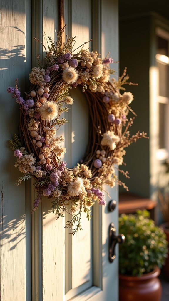 natural twigs and blooms