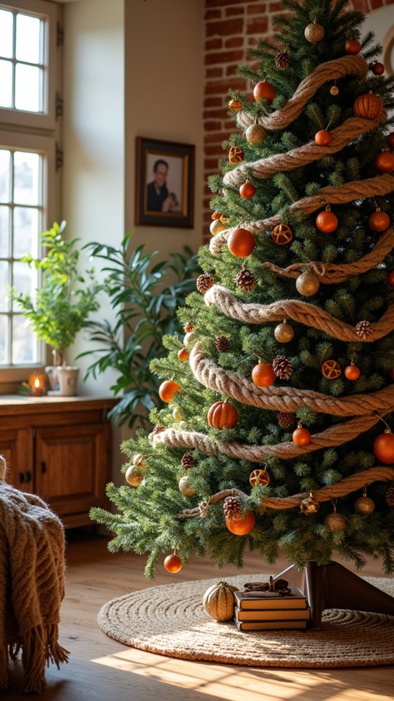 natural twine tree decor