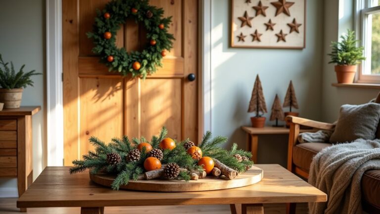 natural wooden holiday decor