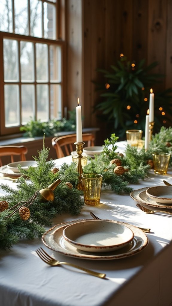 nature inspired elegant table setting