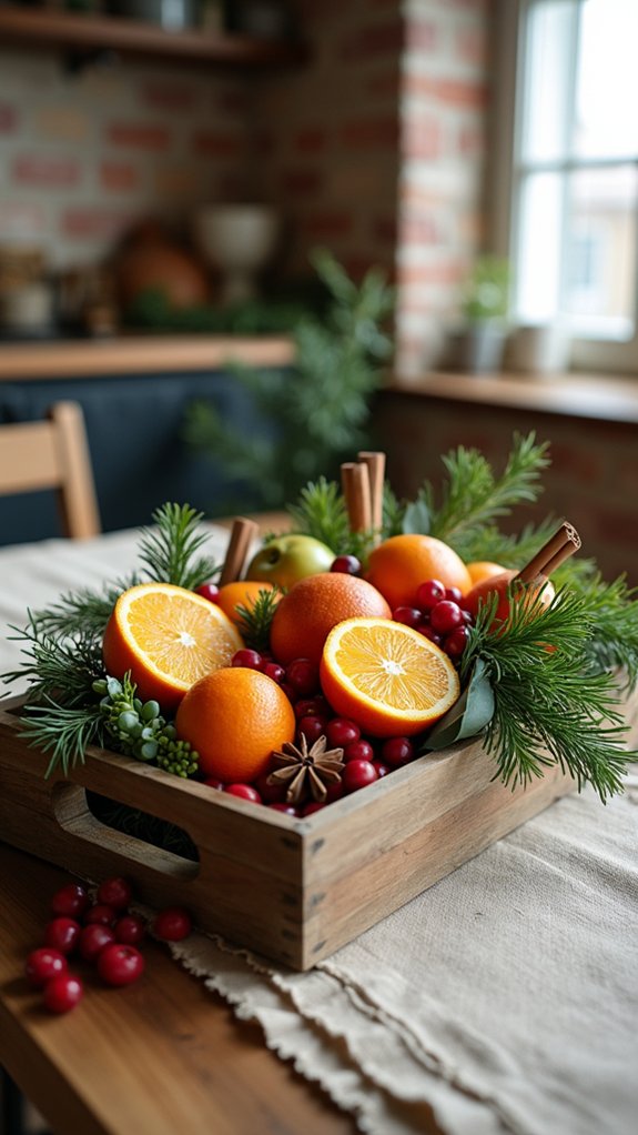 nature inspired festive centerpiece