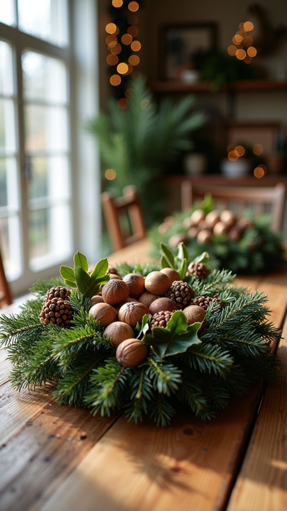 nature inspired holiday centerpiece