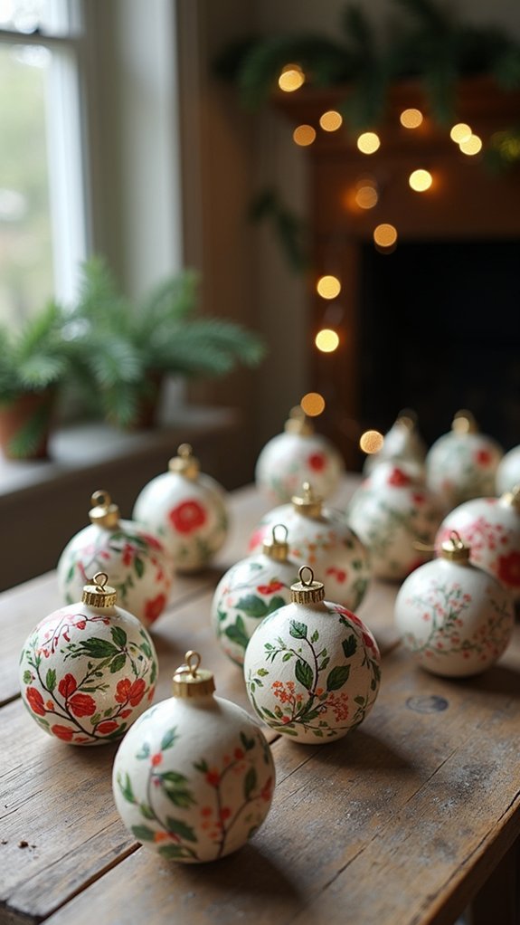 nature inspired holiday ornaments