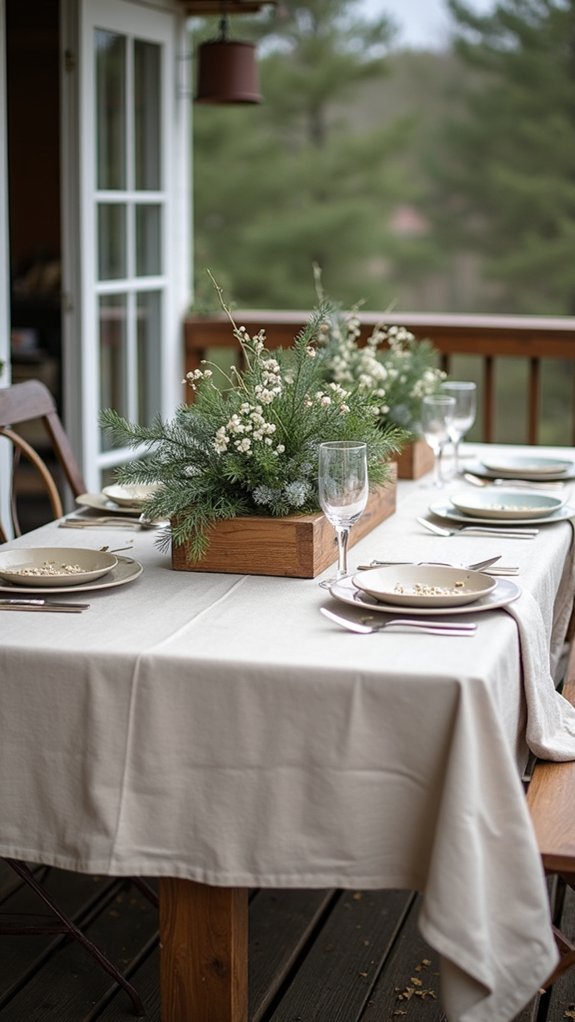 nature inspired holiday table setting