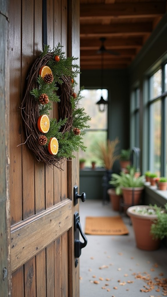 nature inspired holiday wreaths