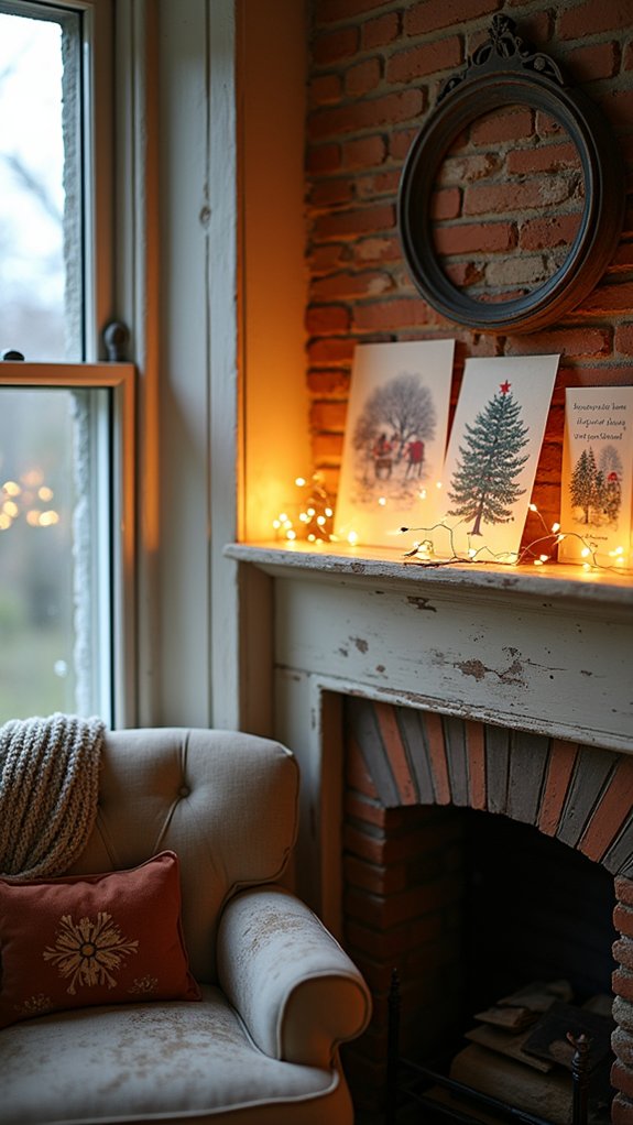 nostalgic christmas card display