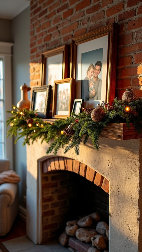 nostalgic holiday photo display