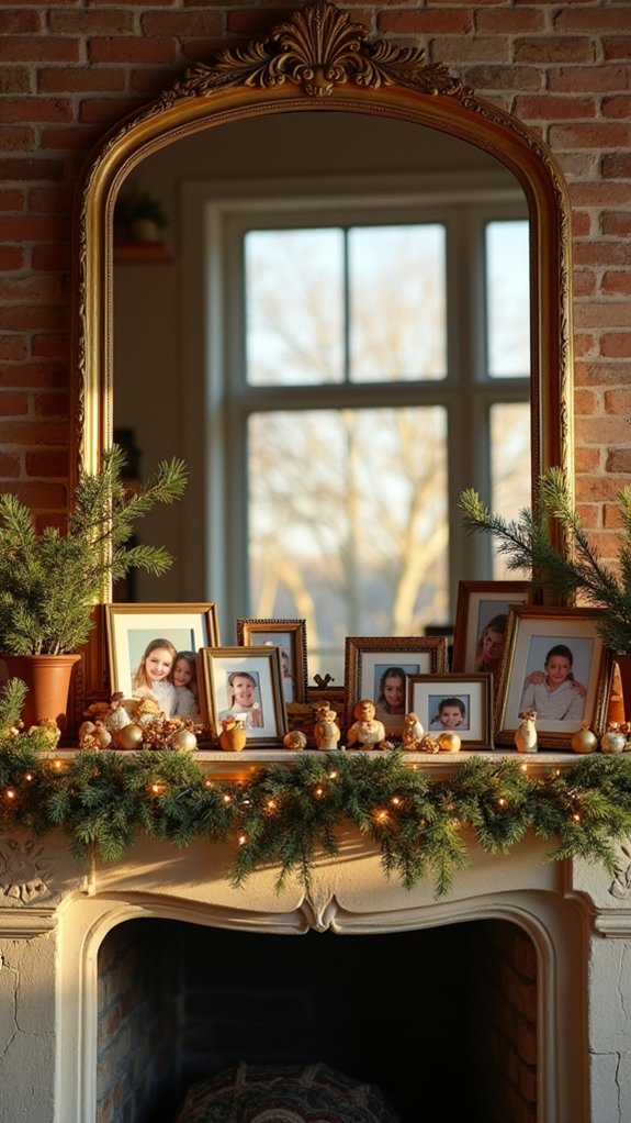 nostalgic holiday photo display