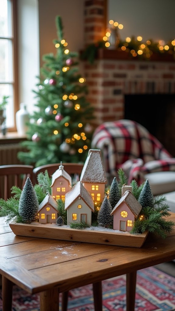 nostalgic miniature holiday scene