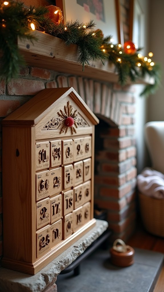 nostalgic wooden advent calendar