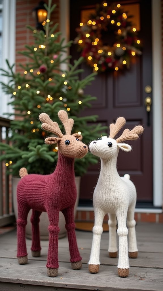old sweater reindeer decorations