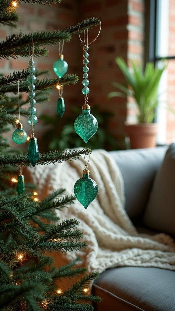 ombre beaded holiday decorations