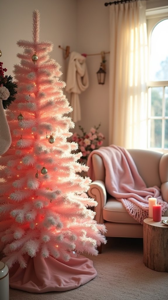 ombre pink holiday decorations
