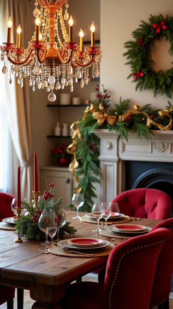 opulent chandelier holiday decor