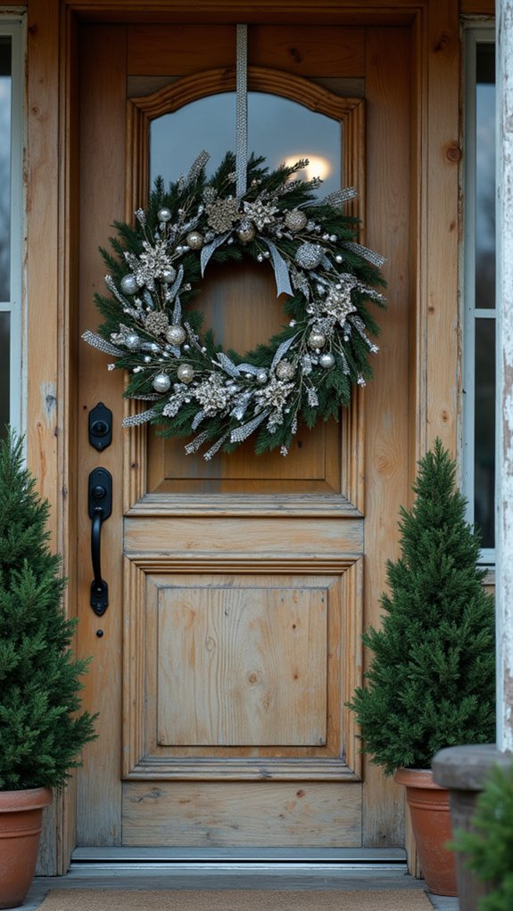 opulent crystal holiday wreath