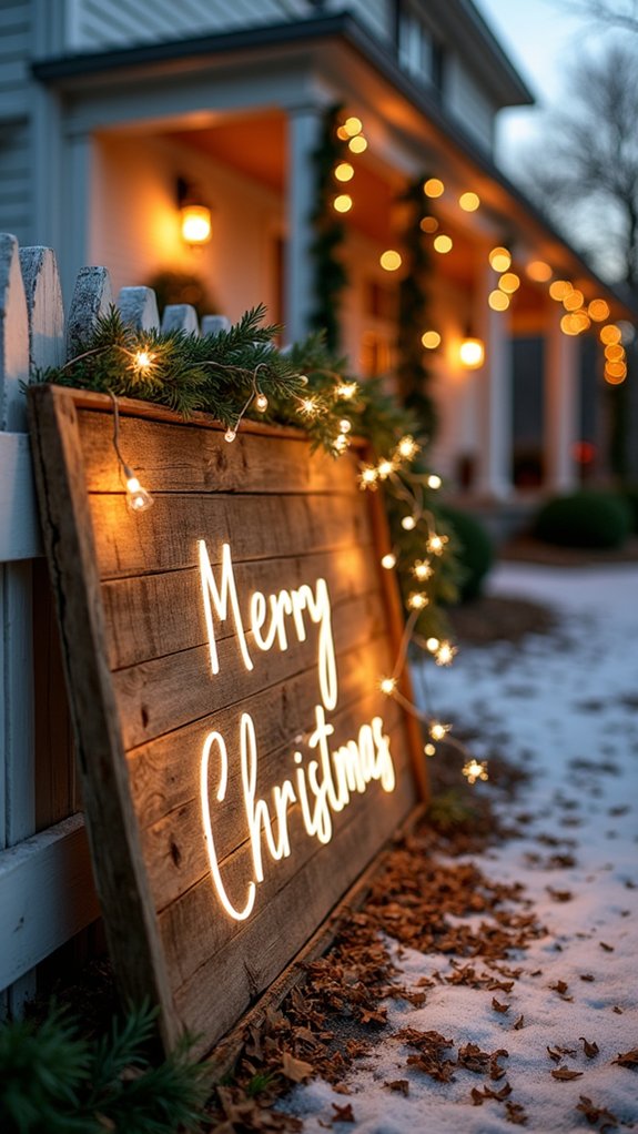 pallet sign with lights