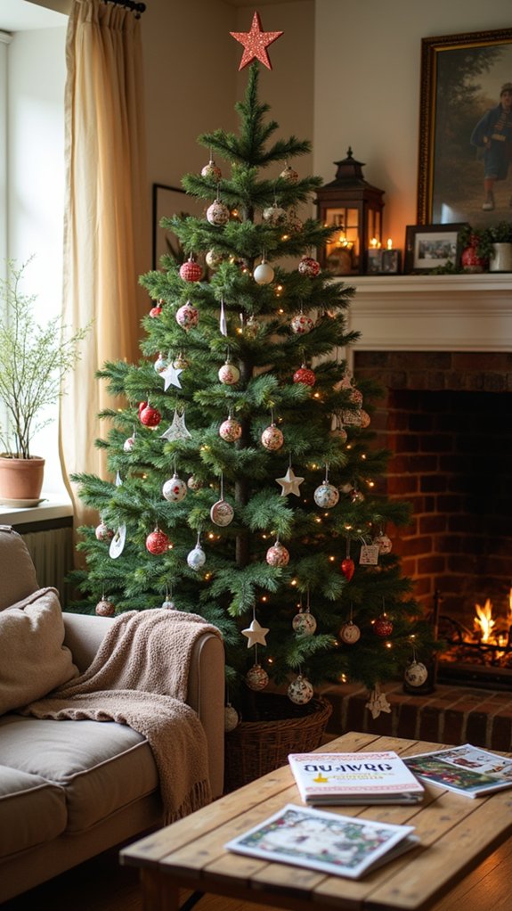 paper christmas tree crafting