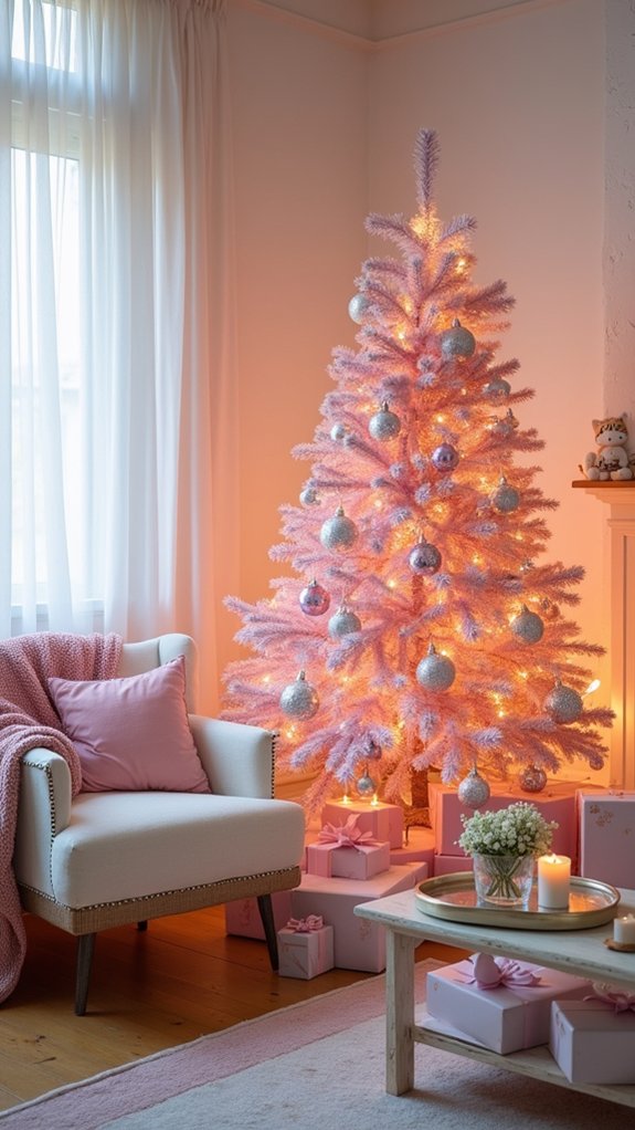 pastel holiday tree magic
