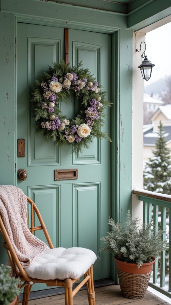 pastel wreaths with lilac