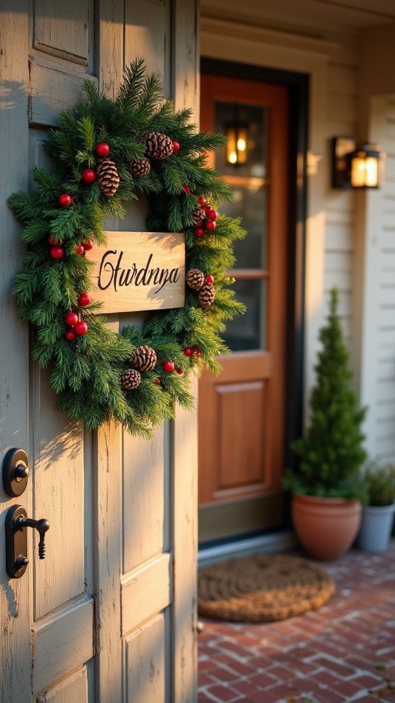 personalized family decor wreath