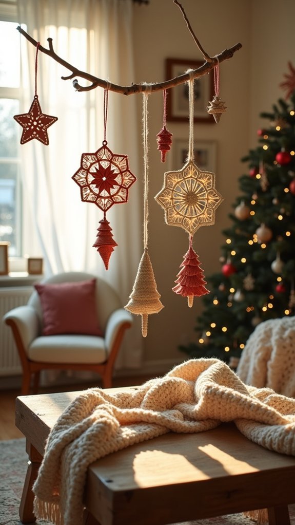 personalized festive crochet ornaments