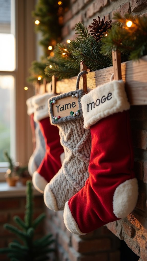 personalized festive name tags