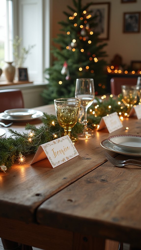 personalized festive place cards
