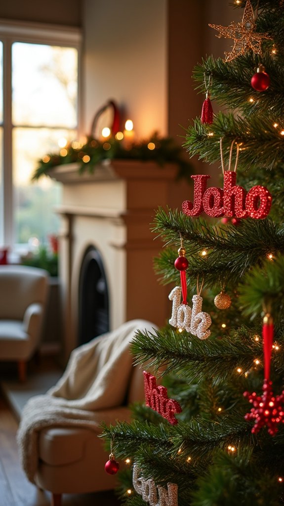 personalized holiday bead ornaments