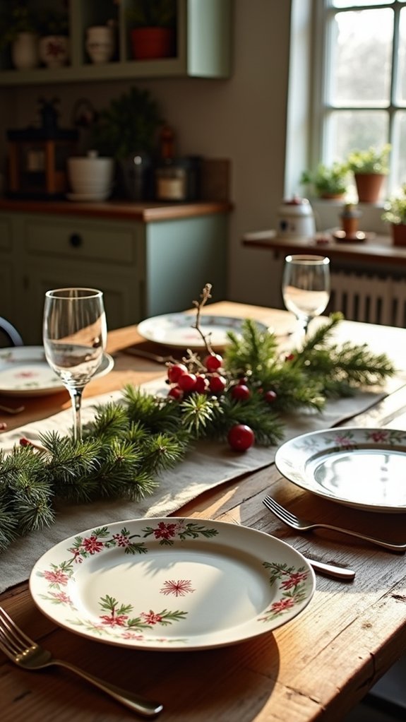 personalized holiday table decor