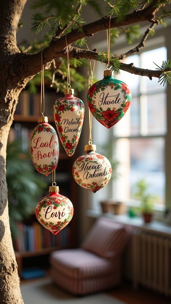 personalized holiday tree decorations