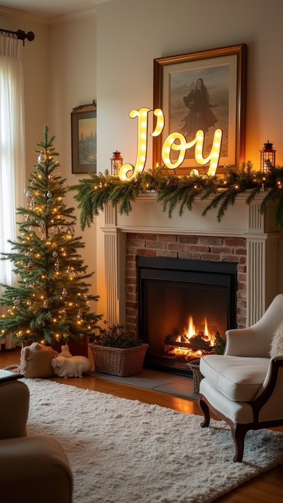 personalized lighted holiday signage