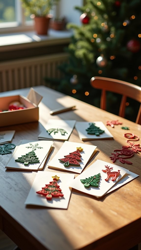 personalized quilled holiday cards
